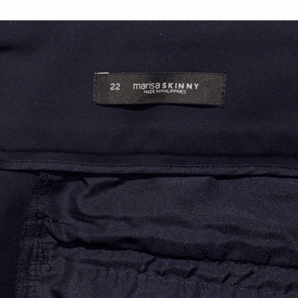 LOFT Womens Plus Size 22 Marisa Skinny Flat Front Button Zip Navy Pocket Pants - Picture 8 of 8